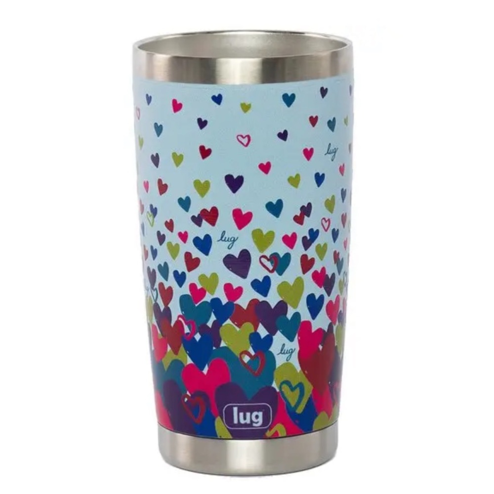 Lug Guzzle Tumbler Hearts Multi